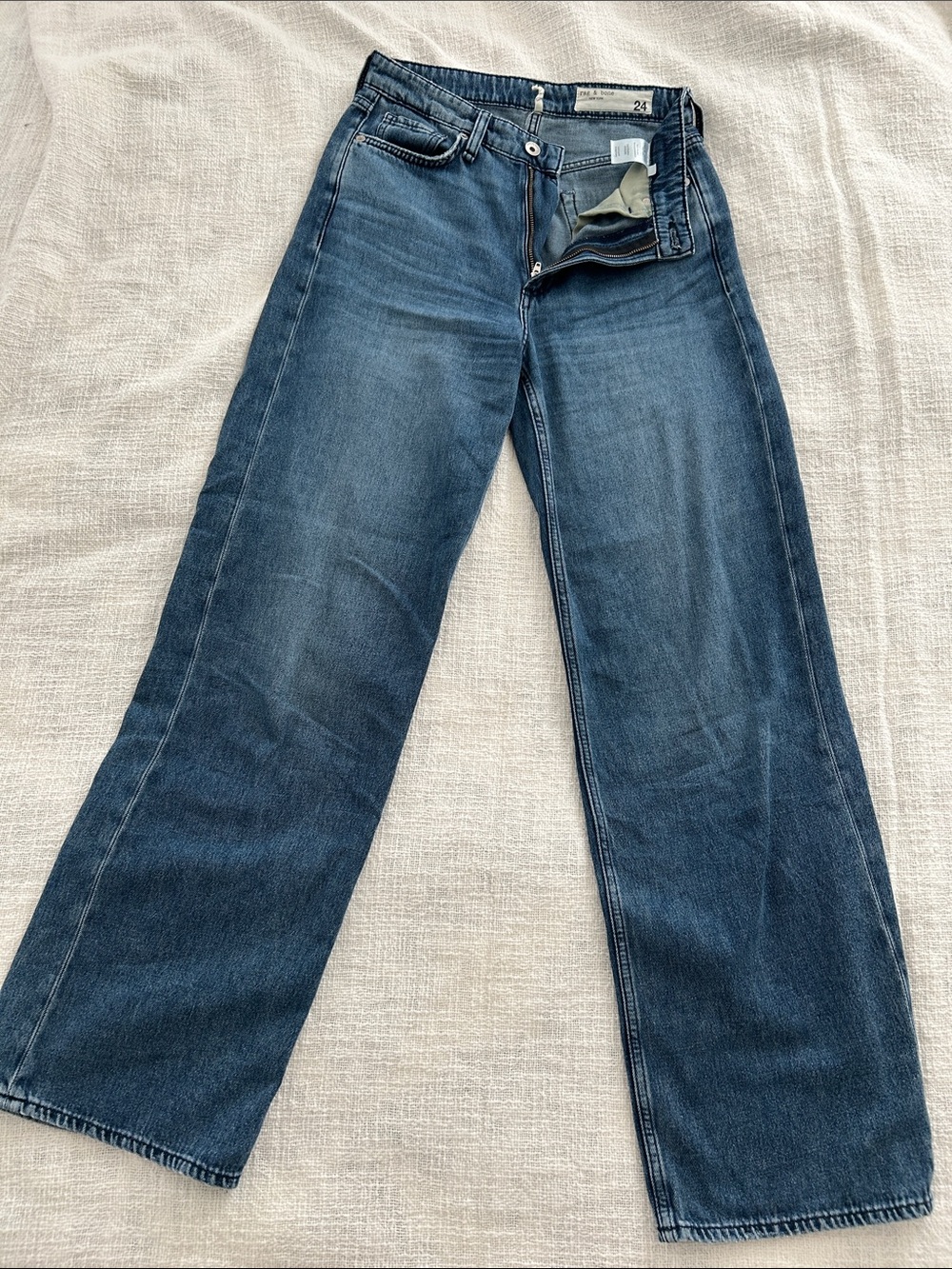 rag & bone Womens Lori Wide Leg Jeans color Charlock